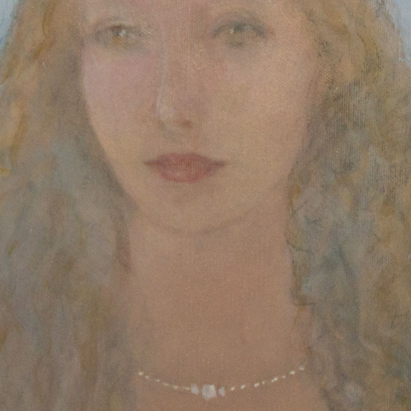 Ritratto di donna nel bleu infinito